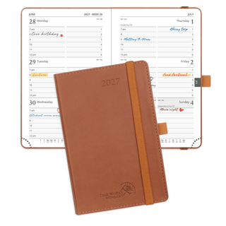 POPRUN 2027 Week Planner Brown