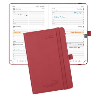 POPRUN 2027 Week Planner Burgundy