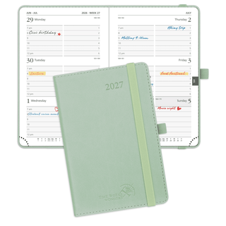 POPRUN 2027 Week Planner Celadon Green