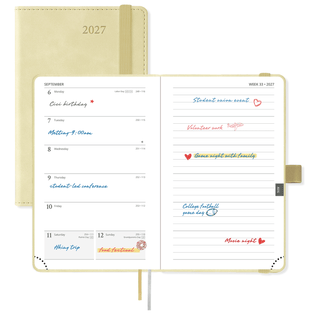 POPRUN Weekly Planner Beige