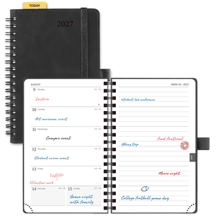 POPRUN 2026 Weekly Planner Black