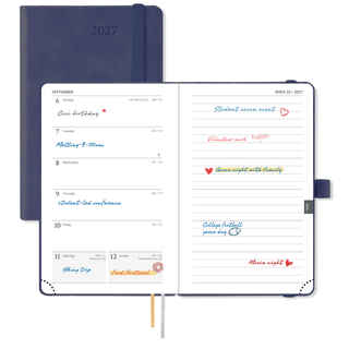 POPRUN Weekly Planner Navy Blue