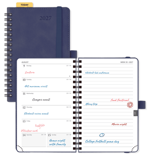 POPRUN 2026 Weekly Planner Navy Blue