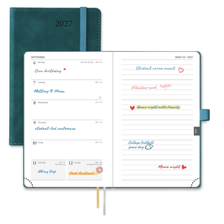 POPRUN Weekly Planner Peotrol Green
