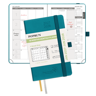 POPRUN 2027 Monthly Planner Pacific Green
