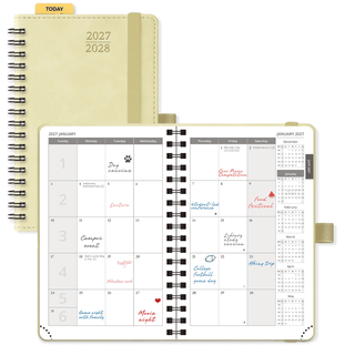 POPRUN 2025 Monthly Planner Beige
