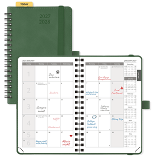 POPRUN 2025 Monthly Planner Green