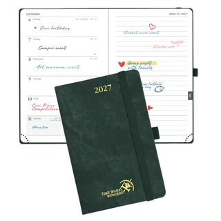 POPRUN Weekly Planner Black Green