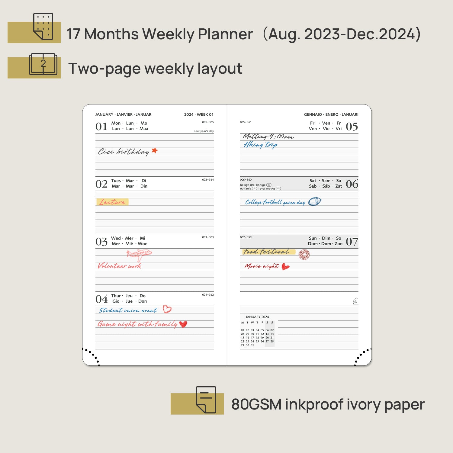 POPRUN 2023-2024 Academic Daily Planner