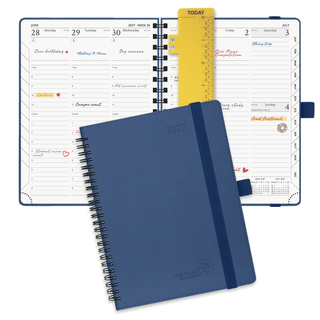 POPRUN 2027 Week Planner Navy Blue