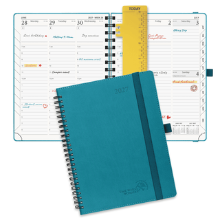 POPRUN 2027 Week Planner Pacific Green