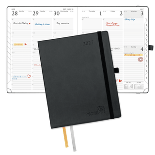 POPRUN 2027 Week Planner Black