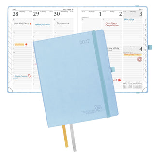 POPRUN 2027 Week Planner Blue
