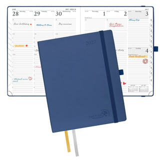 POPRUN 2027 Week Planner Navy Blue