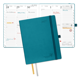 POPRUN 2027 Week Planner Pacific Green