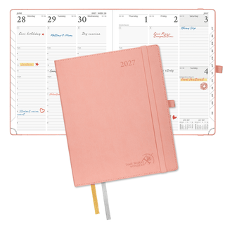 POPRUN 2027 Week Planner Pink