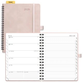 POPRUN 2026 Weekly Planner Sakura Pink