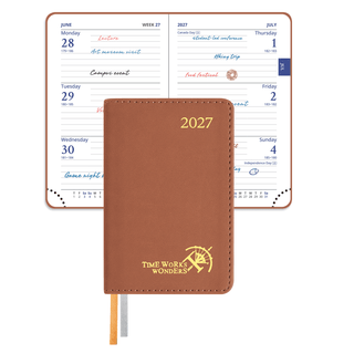 POPRUN 2026 Weekly and Monthly Planner Brown