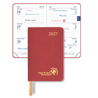 POPRUN 2026 Weekly and Monthly Planner Burgundy
