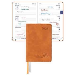 POPRUN 2026 Weekly and Monthly Planner Brown