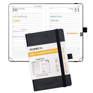 POPRUN 2026 Daily Planner Black