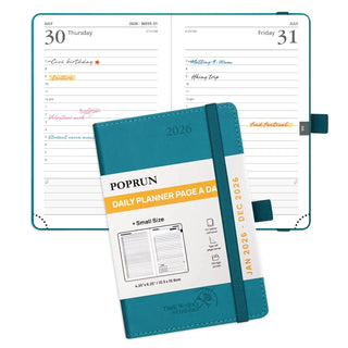 POPRUN 2026 Daily Planner Pacific Green