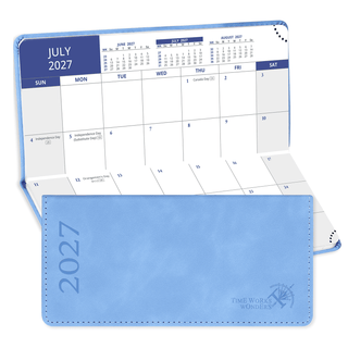 POPRUN 2026 Monthly Planner Cerulean Blue