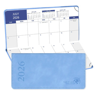 POPRUN 2026 Monthly Planner Cerulean Blue