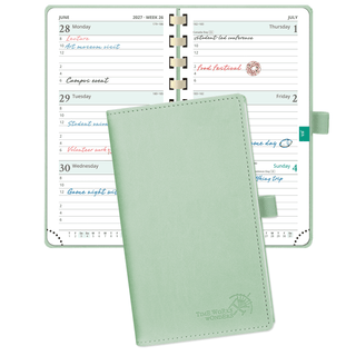 POPRUN 2027 Week Planner Celadon Green