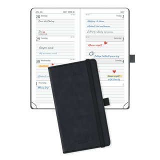 POPRUN 2027 Week Planner Black
