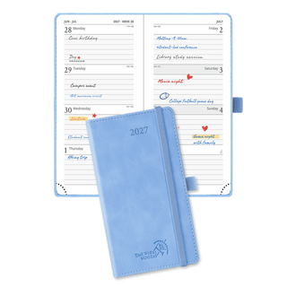 POPRUN 2027 Week Planner Cerulean Blue