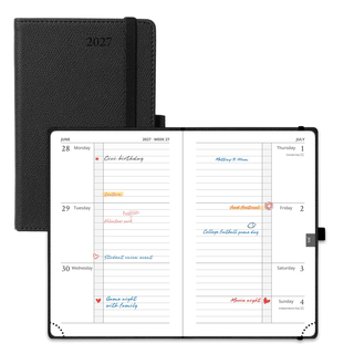 POPRUN 2027 Week Planner Black