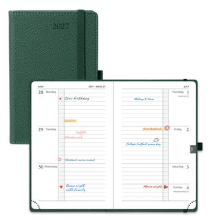 POPRUN 2027 Week Planner Forest Green