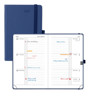 POPRUN 2027 Week Planner Navy Blue