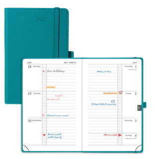 POPRUN 2027 Week Planner Pacific Green