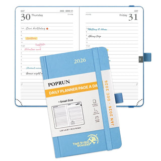 POPRUN 2026 Daily Planner Haze Blue