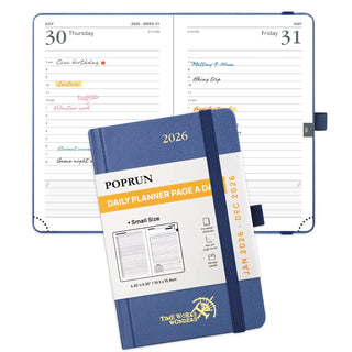 POPRUN 2026 Daily Planner Night Sky Blue
