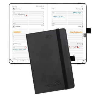 POPRUN 2026 Weekly Planner Black