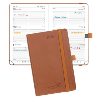 POPRUN 2026 Weekly Planner Brown