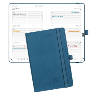 POPRUN 2026 Weekly Planner Navy Blue