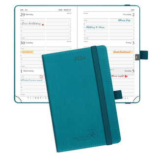 POPRUN 2026 Weekly Planner Pacific Green
