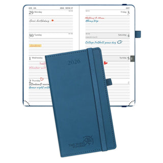 POPRUN 2026 Weekly Planner Navy Blue