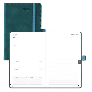 POPRUN 2026 Weekly Planner Peotrol Green