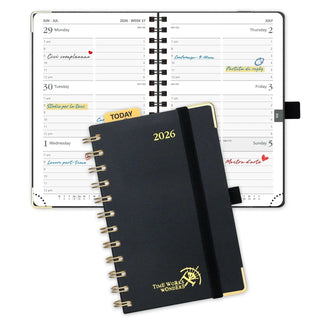 POPRUN 2026 Weekly Planner Black