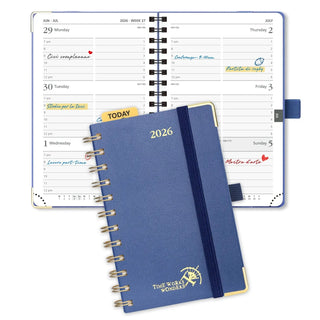 POPRUN 2026 Weekly Planner Night Sky Blue