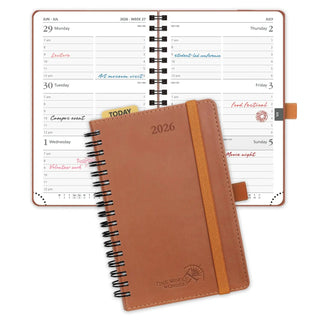 POPRUN 2026 Weekly Planner Brown