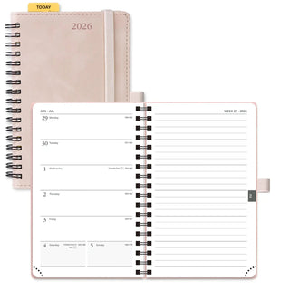 POPRUN 2026 Weekly Planner Sakura Pink