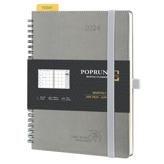 POPRUN 2024 Weekly Planner Grey