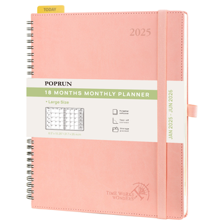 POPRUN 2025 Monthly Planner Light Pink