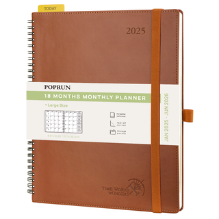 POPRUN 2025 Monthly Planner Neo Brown